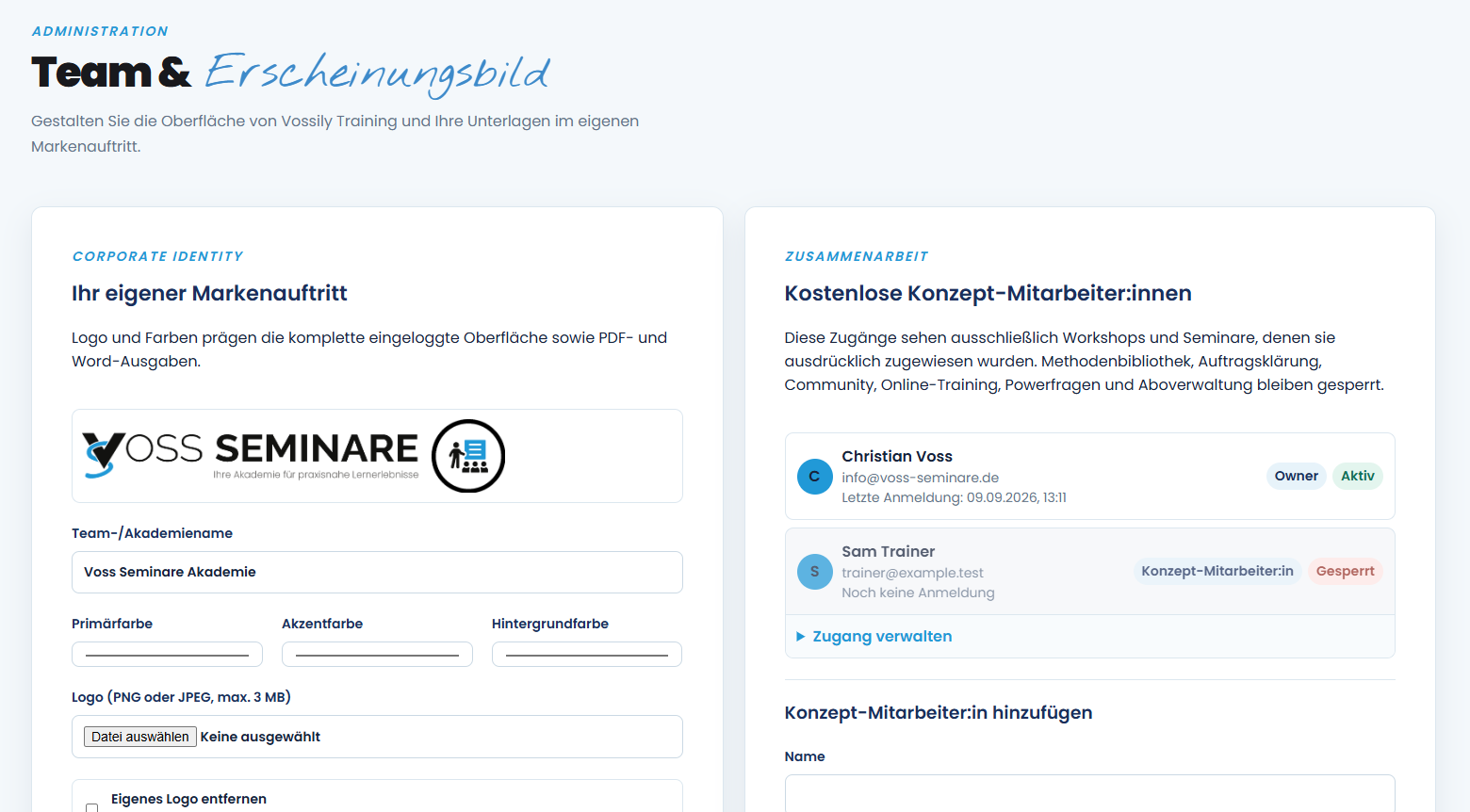 Vossily Training: Im Team arbeiten