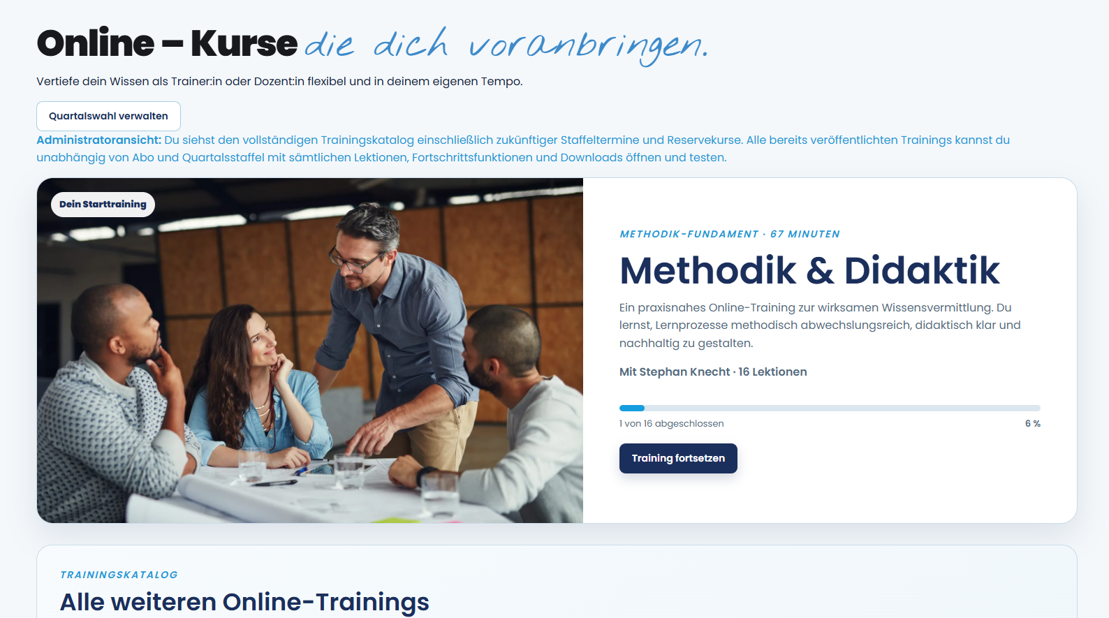 Vossily Training: Online lernen